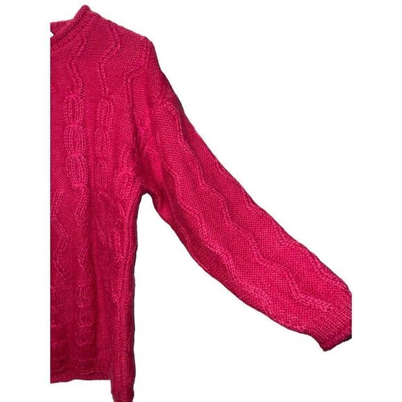 Allison Blair Barbiecore Pink Mohair Wool Blend Pullover Sweater Size Med - Picture 4 of 16